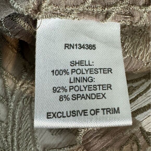 Sigrid Olsen Signature Beige Embroidered Sheer Top S - Picture 8 of 8